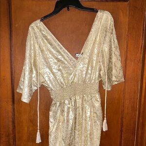 Elegant Gold Maxi Dress